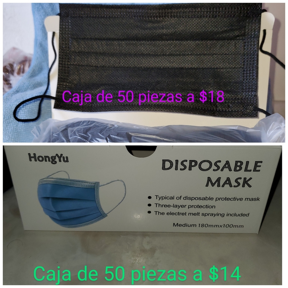 Face mask black and blue